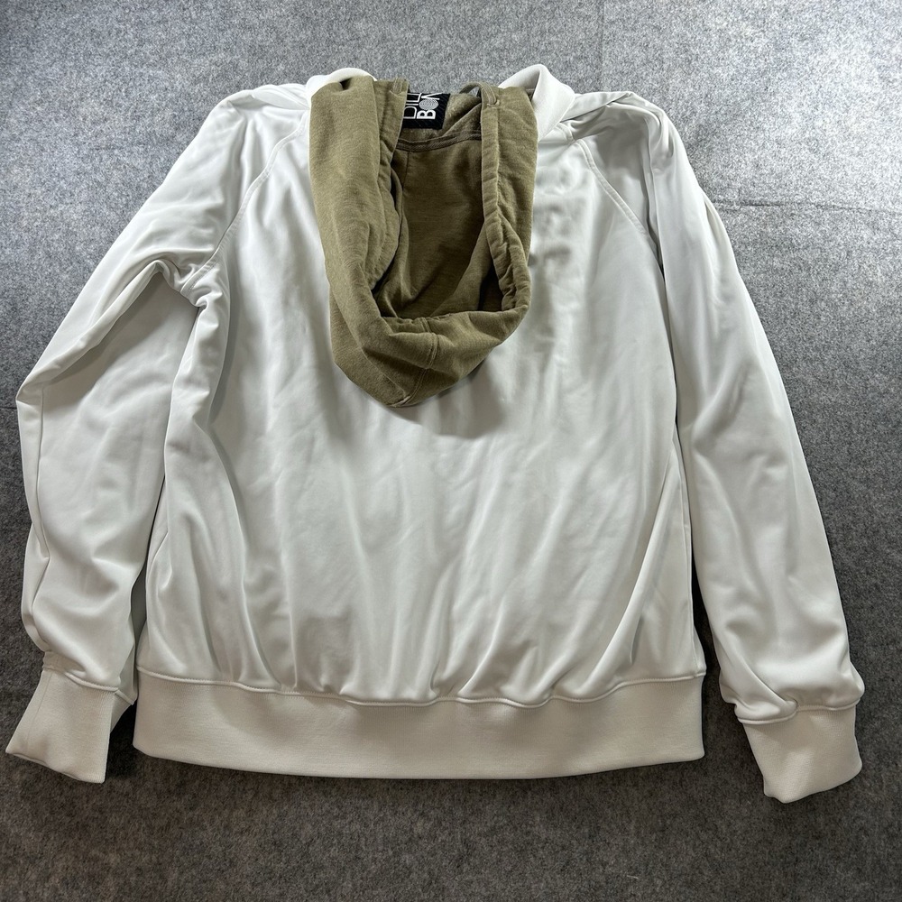 Vintage Billabong Jacket Mens XL Full Zip Hoodie White Green Y2K Layered Skater - Picture 7 of 7